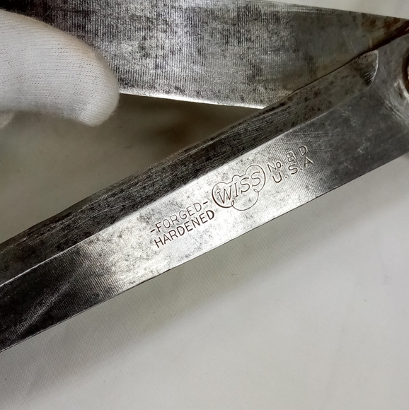 Vintage Wiss No. 8D USA Green Handled Forged-Hardened Hedge Clippers Shears - Picture 10 of 12